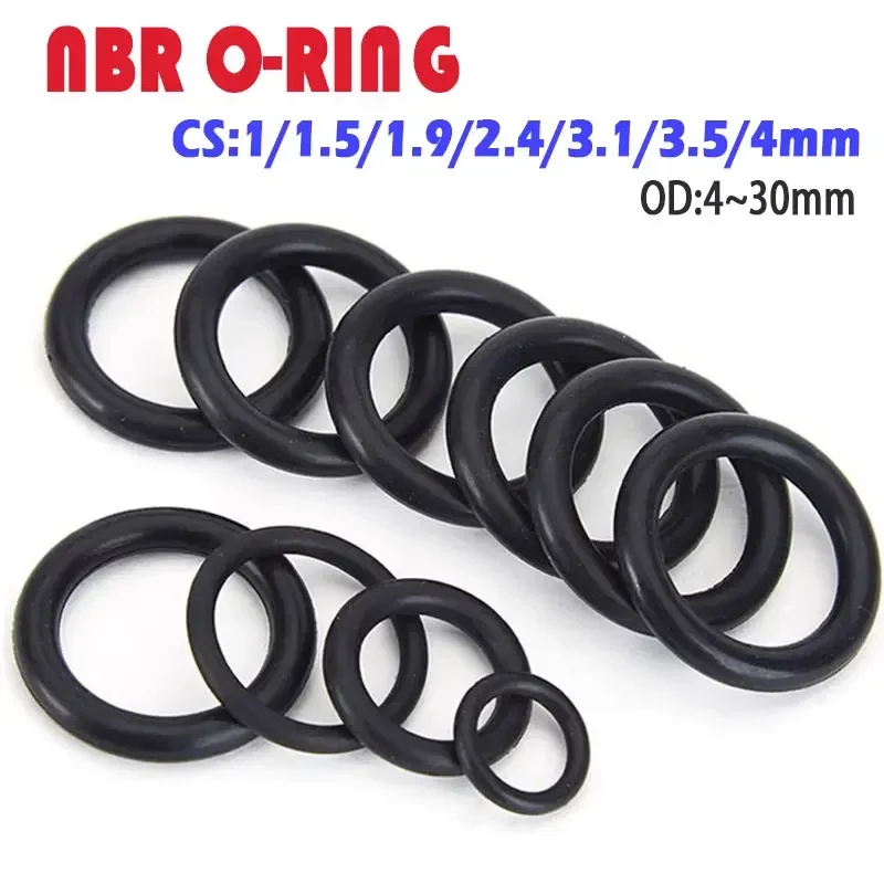 O-ringi z gumy nitrylowej CS1mm ~ 4mm OD4mm ~ 30mm Olej i zużycie Oring Metryczne uszczelnienie NBR Uszczelka Maszyna samochodowa Hydraulika Wodoodporny