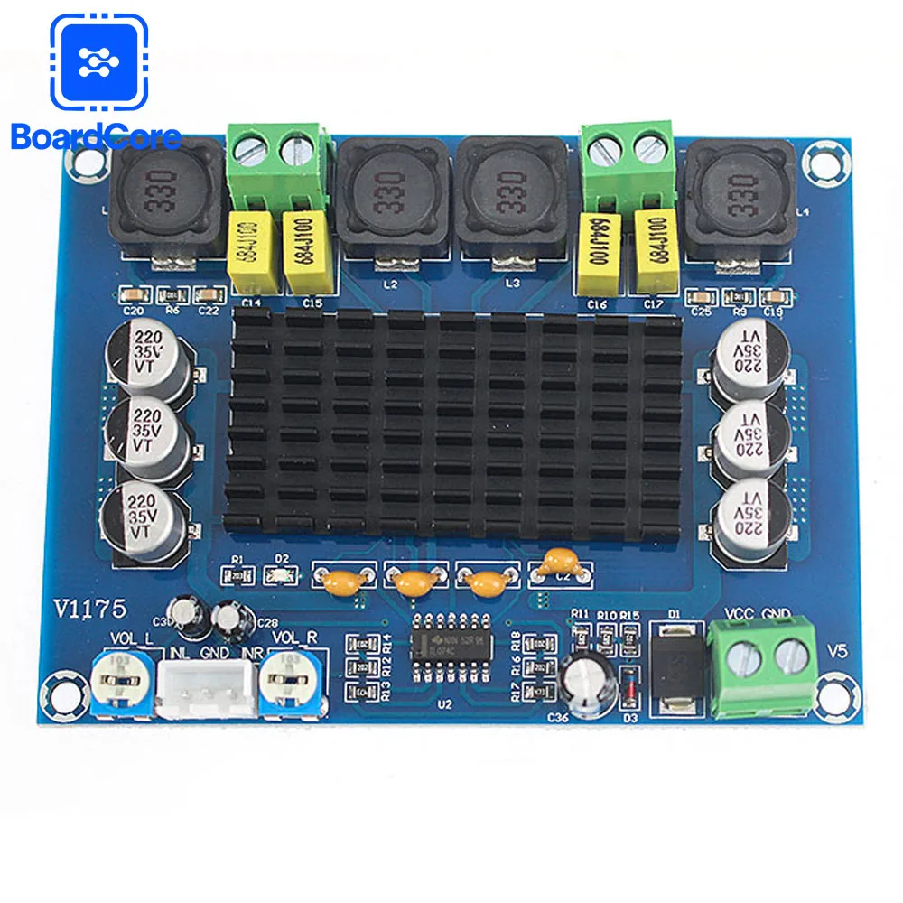 XH-M543 TPA3116D2 Dual Channel 2x120W Klasse D Verstärker Board Modul Stereo Digital Audio Power Verstärker Modul für Lautsprecher DIY