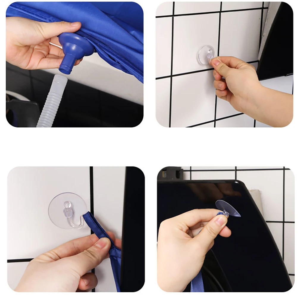 

Oxford Fabric Range Hood Water Bag Cleaning Cover Washing Protector Blue Practical Durable Drain Smooth High Grade