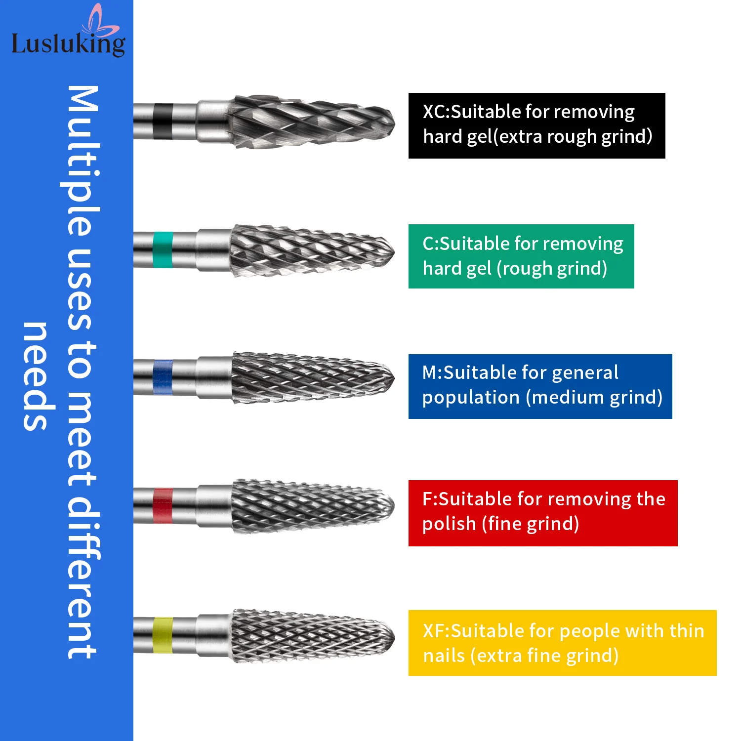 التنغستن كربيد مسمار لقمة ثقب لإزالة طلاء الجل صلابة عالية قاطعة المطحنة ل مانيكير الكهربائية باديكير أداة الحفر #4