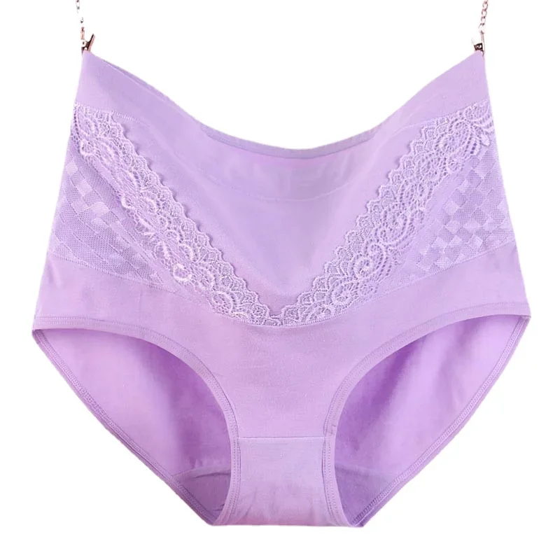 

3pcs/5pcs Cotton Briefs Women Winter Underwear Lingerie Lace Plus Size High Waist Panties Comfortable Female Intimates трусы