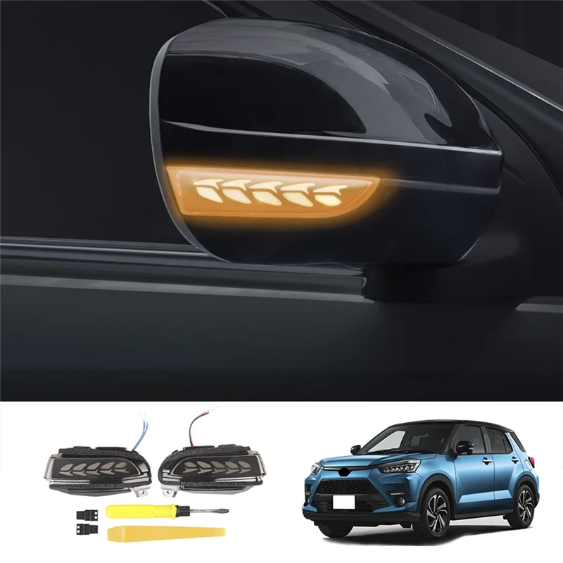 Car LED Dynamic Turn Signal Light Side Wing Mirror Blinker Lamp for Toyota Raize 2021-2023 Japanese Version