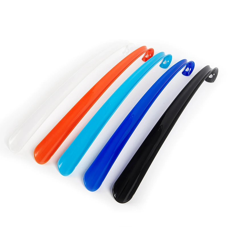 1PCS Plastic Long Shoehorn With Curved Hook Design Durable Lasting Portable Comfortable Slip Handle Shoes Lifter