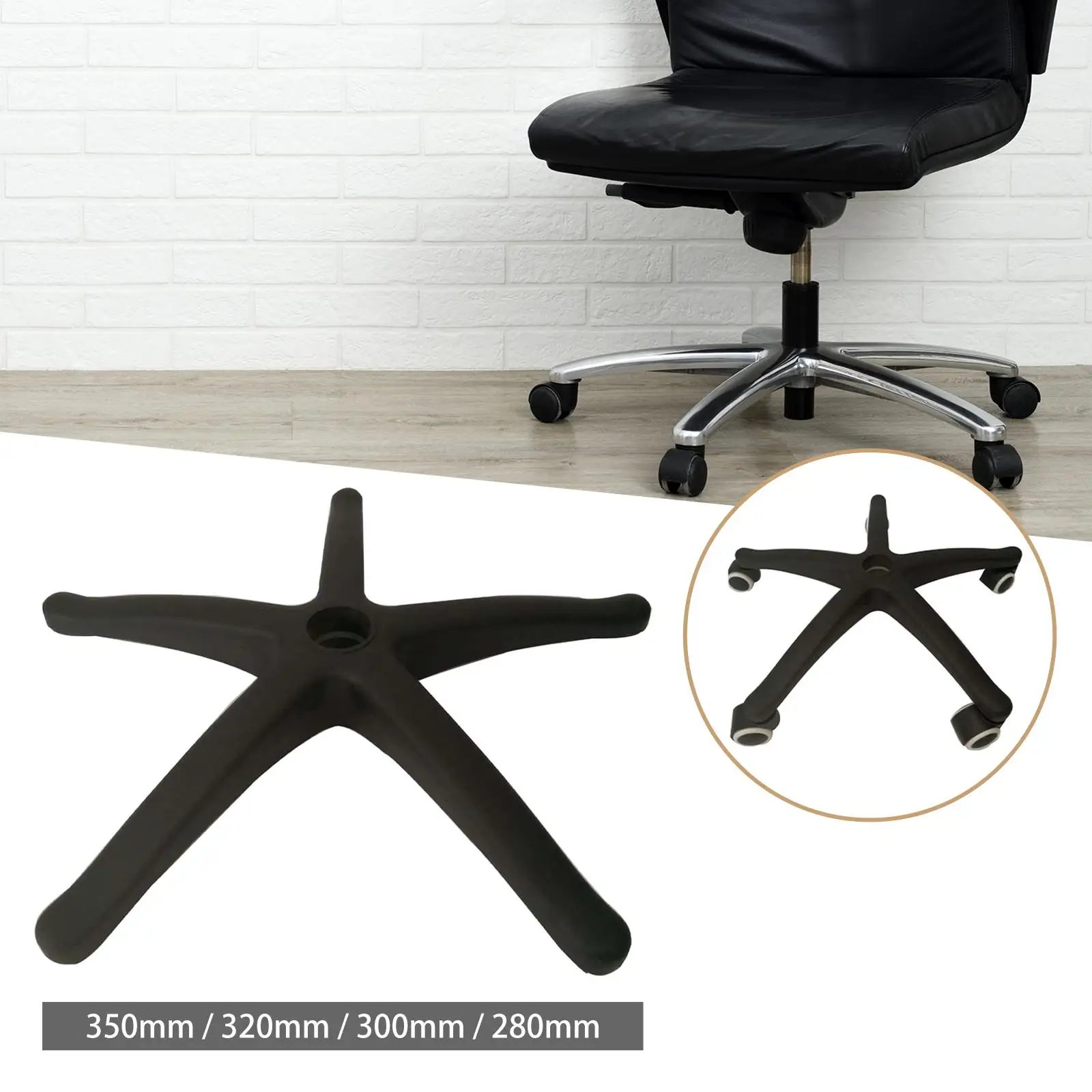 

Replacement Office Chair Base with Reinforced Leg Convenient Swivel Chair