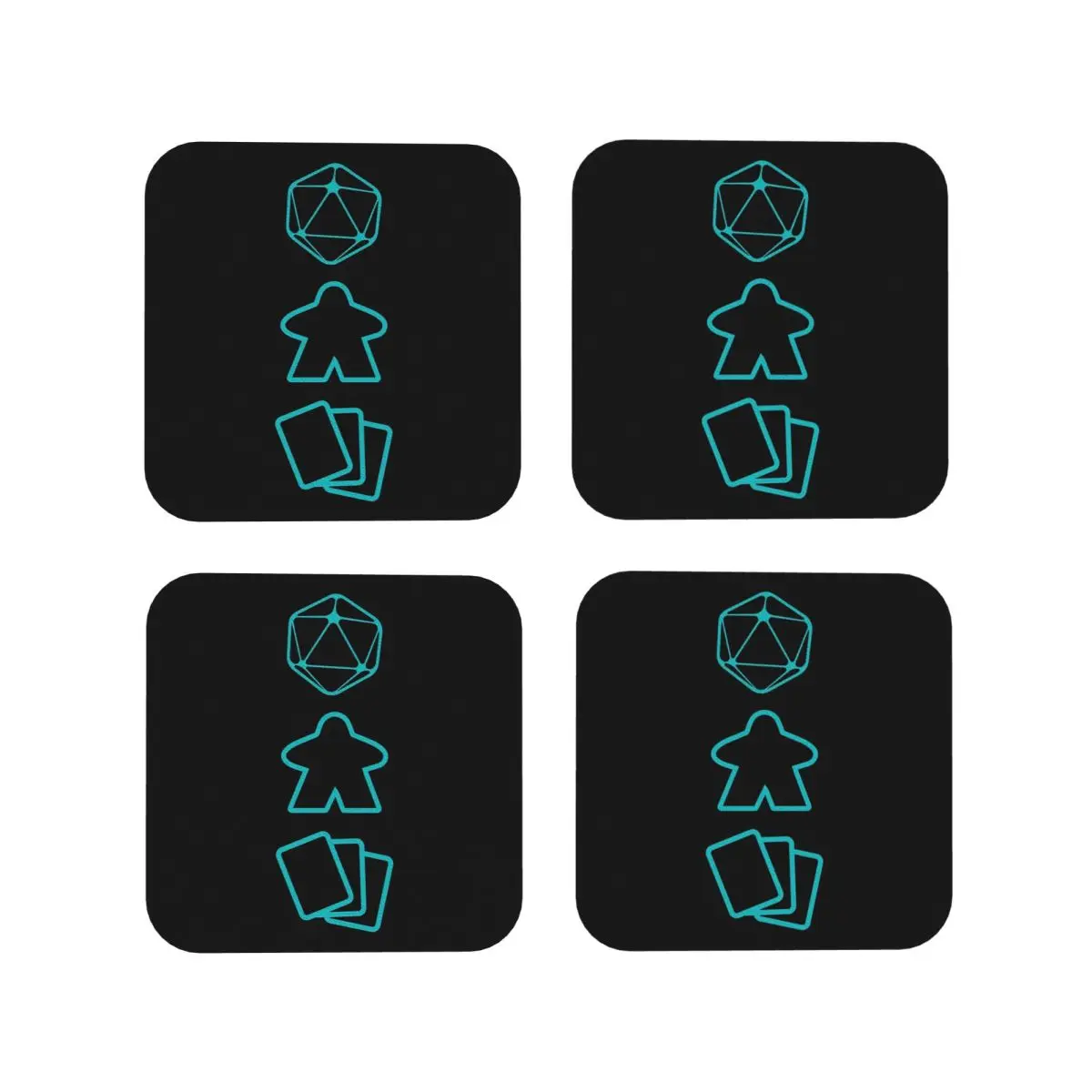 Tabletop Gaming Coasters Kitchen Placemats Non-slip Insulation Cup Coffee Mats For Decor Home Tableware Pads Set of 4