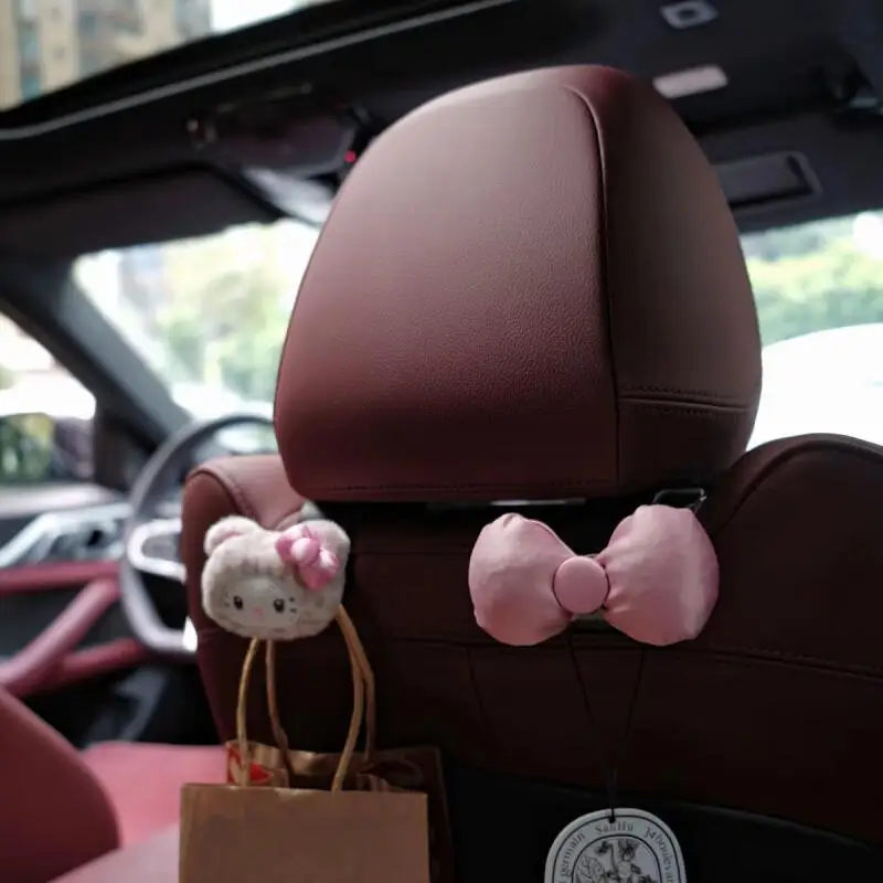 

Sanrio мультфильм Hello Kitty милый бант автомобильный крючок спинка заднего сиденья украшение для хранения интерьера ручной работы подарок для хранения в салоне автомобиля