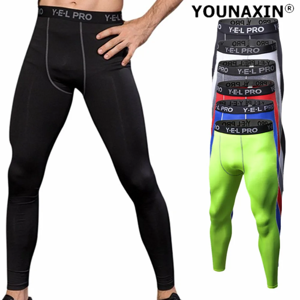 Men Gym Leggings Yoga Trousers Exercise Tights Cycling Basketball Training Fitness Running Skinny Pants Quick Dry S M L XL 2XL