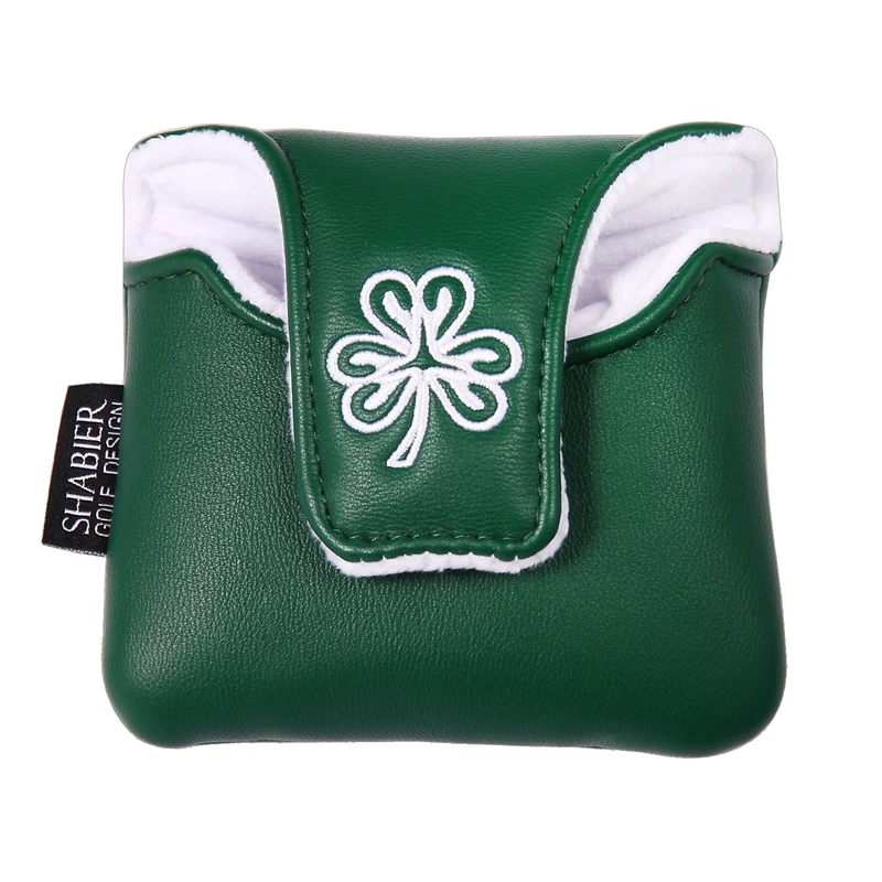 Green PU Leather Magnet Closure Golf Club Square Mallet Spider X Putter Head Cover