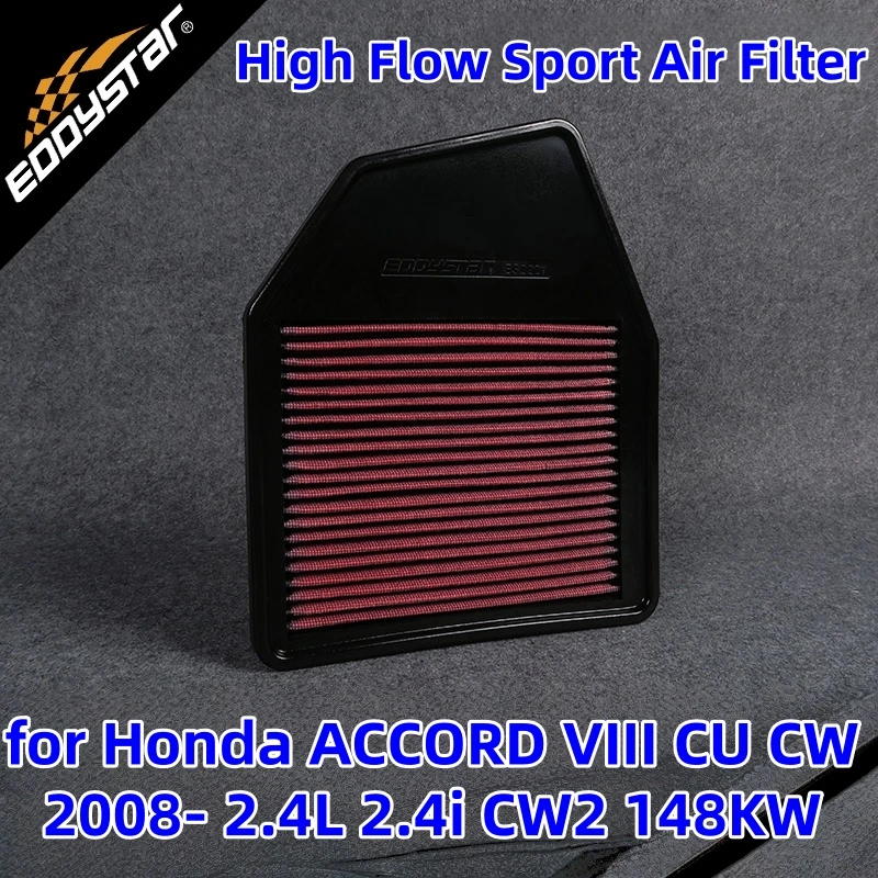 

Спортивный воздушный фильтр с высоким расходом для Honda ACCORD VIII CU CW 2008-2,4 л 2,4i CW2 148 кВт 201PS Моющиеся гоночные впускные фильтры