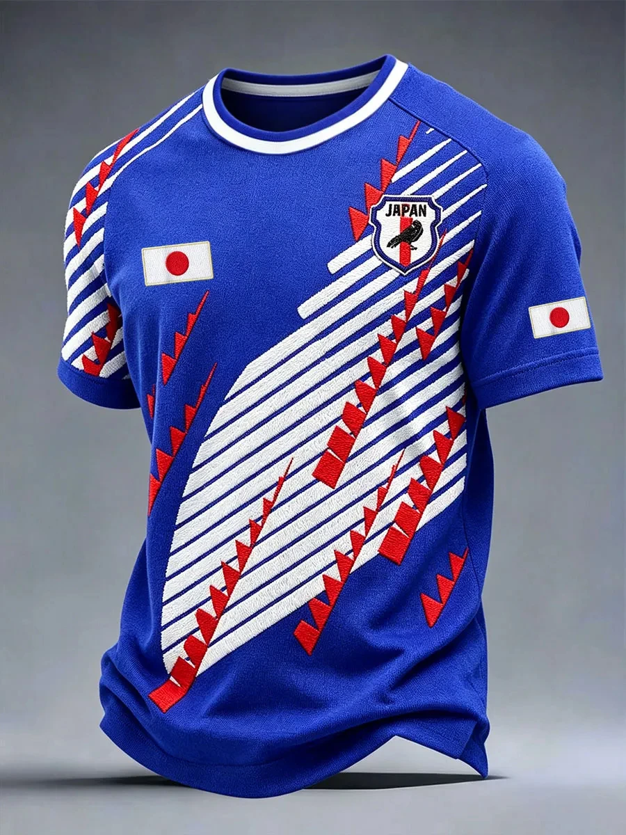 New Japanese 3D Printed Short-sleeved T-shirt with Japanese Cultural Style Men's and Women's Identical Casual Sports Shirt