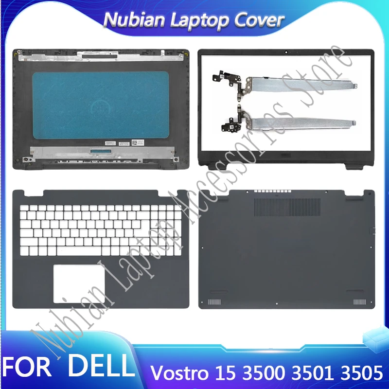 

New Bottom Base Case For Dell Vostro 15 3500 3501 3505 Laptop LCD Back Top Cover Front Bezel Hinge Palmrest Upper Rear Lid Black