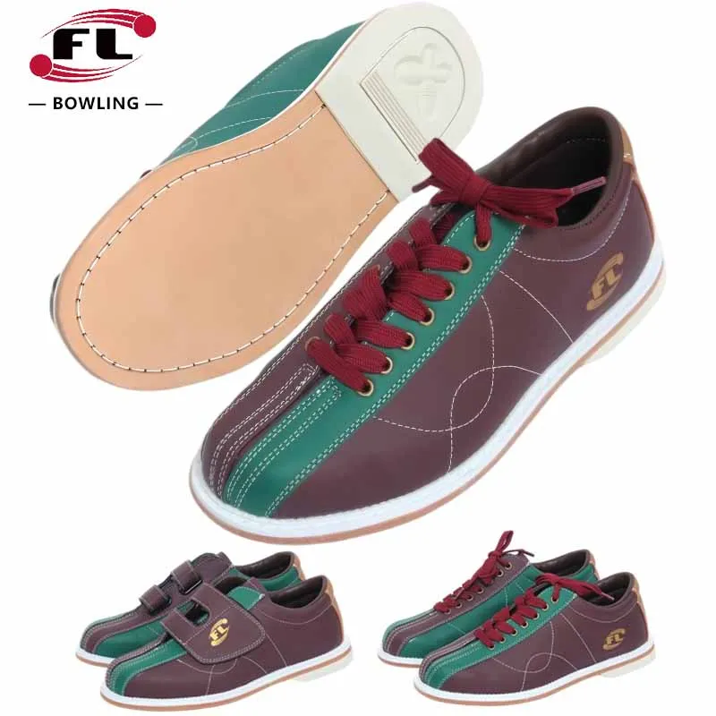 

2026 Hot Sale Men Women Bowling Shoes Breathable Indoor Court Shoes Unisex Anti-Slip Training Sports Sneakers PU Leather