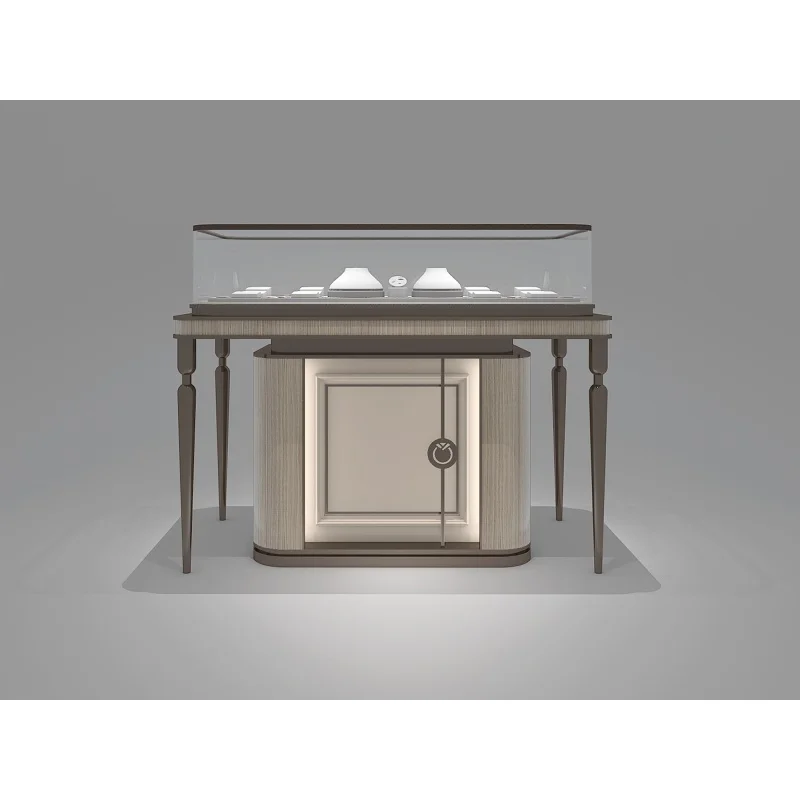 Custom. factory design jewelry automatic lifting display cabinet jewelry showcase kiosk