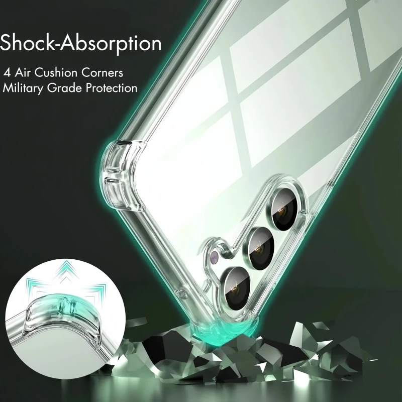 Transparent Silicone Soft Shockproof Case For Samsung Galaxy S24 S23 FE Plus Ultra A55 A35 A25 A15 A54 A34 A24 A14 Back Cover image 3
