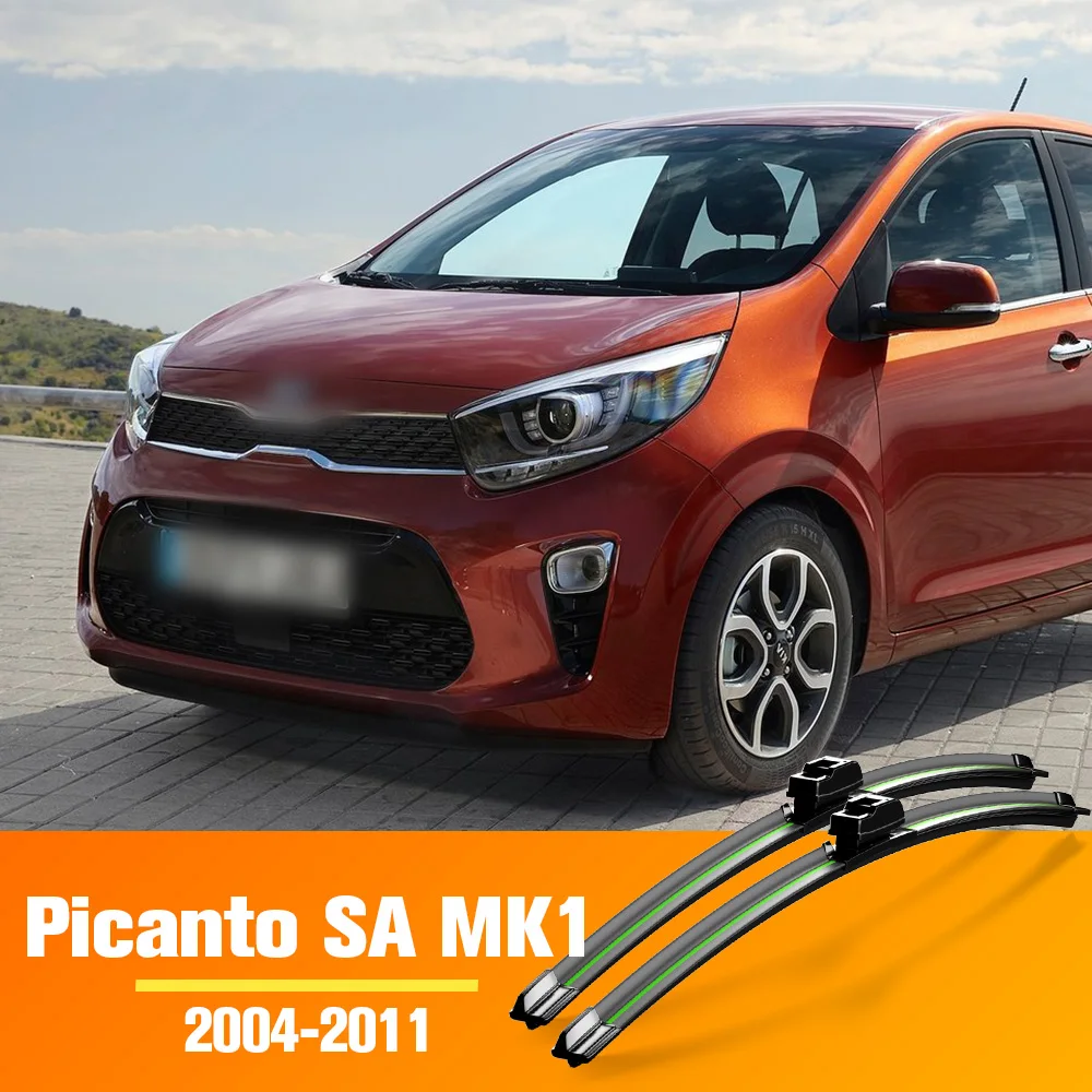 

Wiper Front Wiper Blades For Kia Picanto SA MK1 2004-2011 2005 2006 2007 Windshield Windscreen Window 22"+16" LHD Accessories