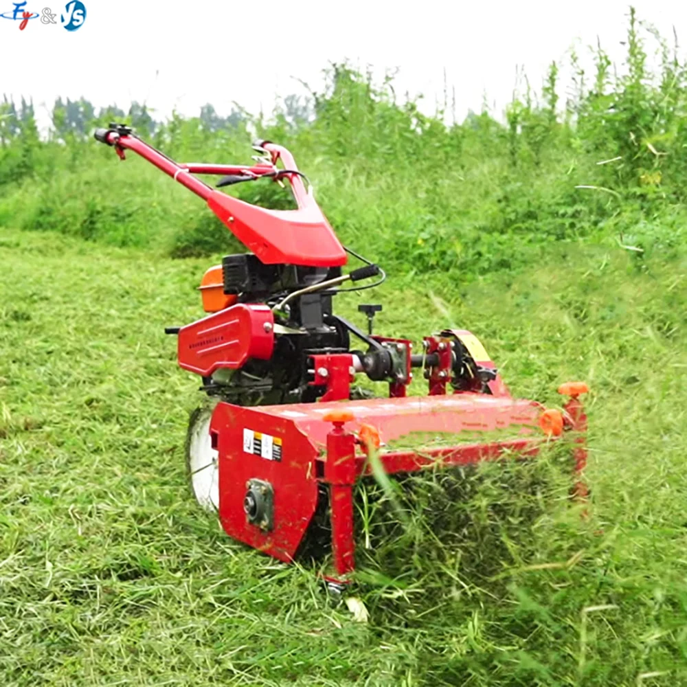 

Self-Propelled Lawn Mower High-Power Grass Cutter Open Wasteland Straw Blunt Stubble Cutter Electric Garden Weeder 12HP