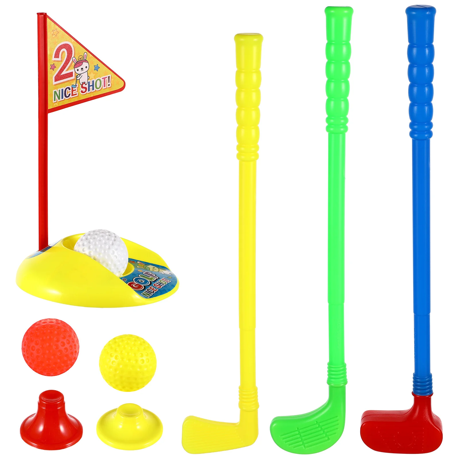 Mazze da golf per bambini in plastica Set mini giocattoli da golf retrattili per i più piccoli Set da golf educativo per interni ed esterni con palline da golf incluse