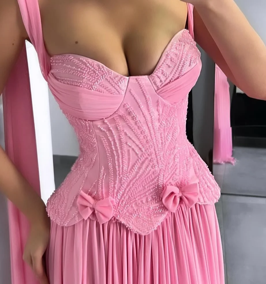 

Customized Shiny Candy Colors Ribbon Lace Crystal Beaded Gala Evening Prom Gowns Strapless Bow Corset Party Dresses