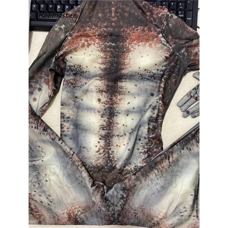 جديد أزياء تنكرية للرجال والأولاد ثلاثية الأبعاد مطبوعة من الألياف اللدنة Zentai المفترس للهالوين ملابس داخلية مقاس سم؛ 5