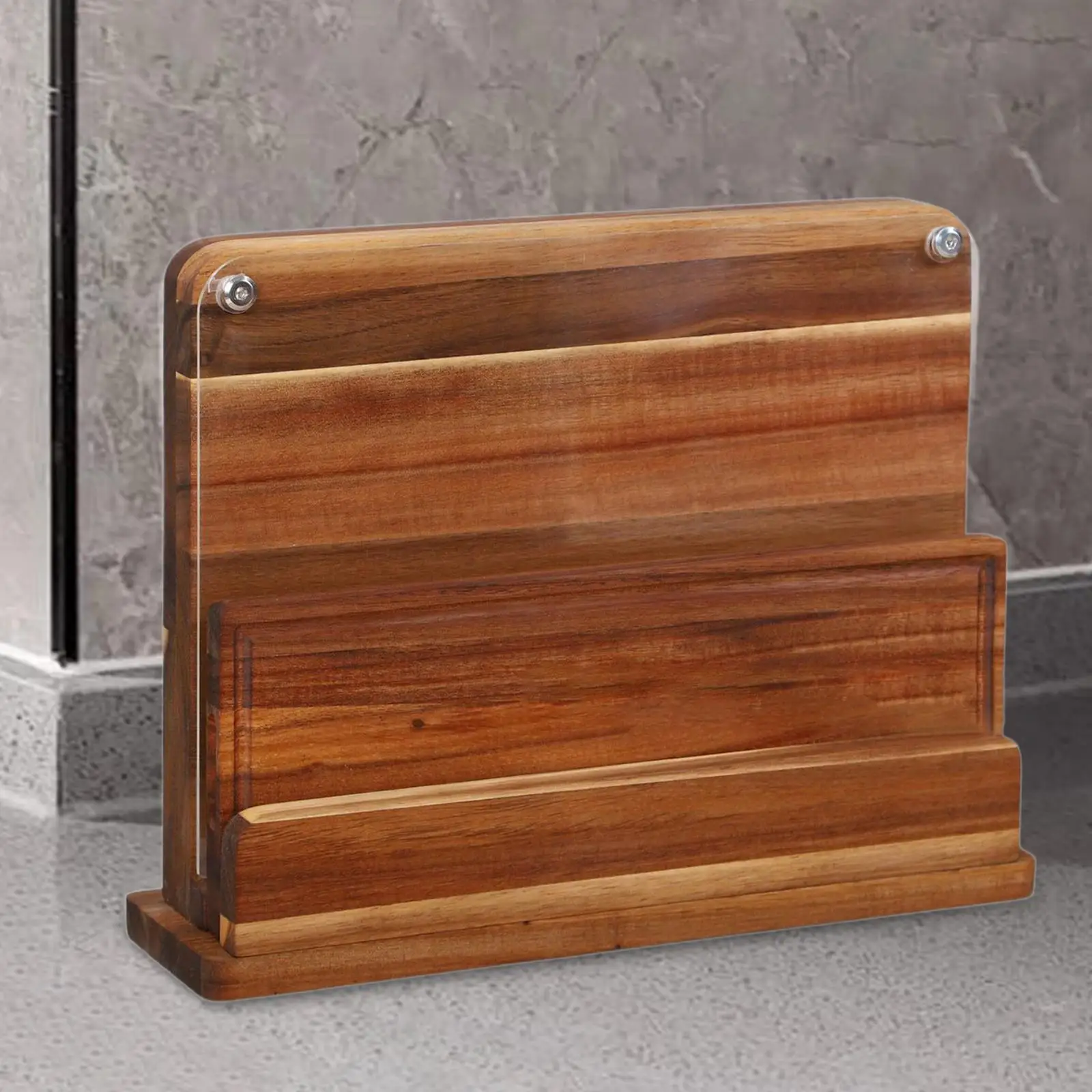 

Деревянный держатель для ножей, экономия места для кухонной стойки, многофункциональный современный универсальный бытовой держатель без ножей, подставка для выставки товаров