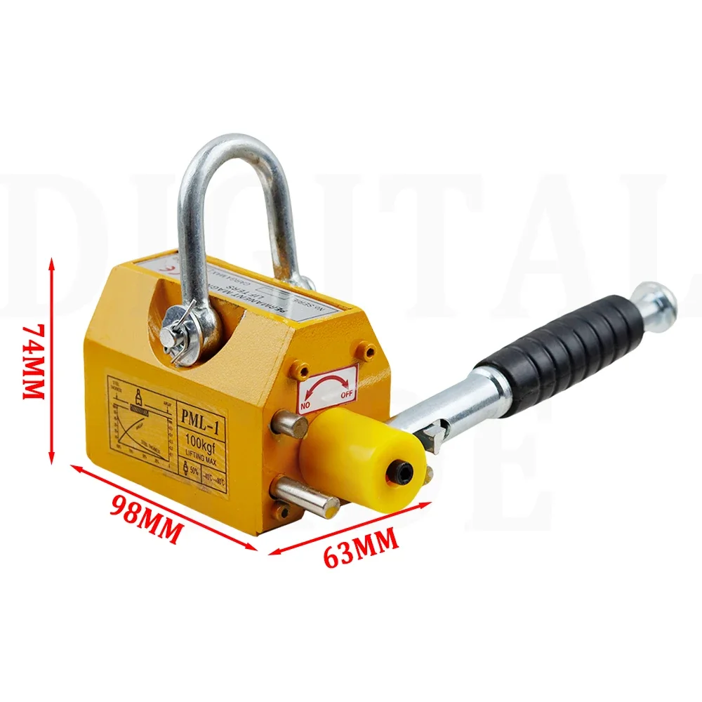 Magnetic Lifter 200KG Heavy Duty Lifting Magnet Hoist For Doing Steel Projects Heavy Industry Hoisting Magnet