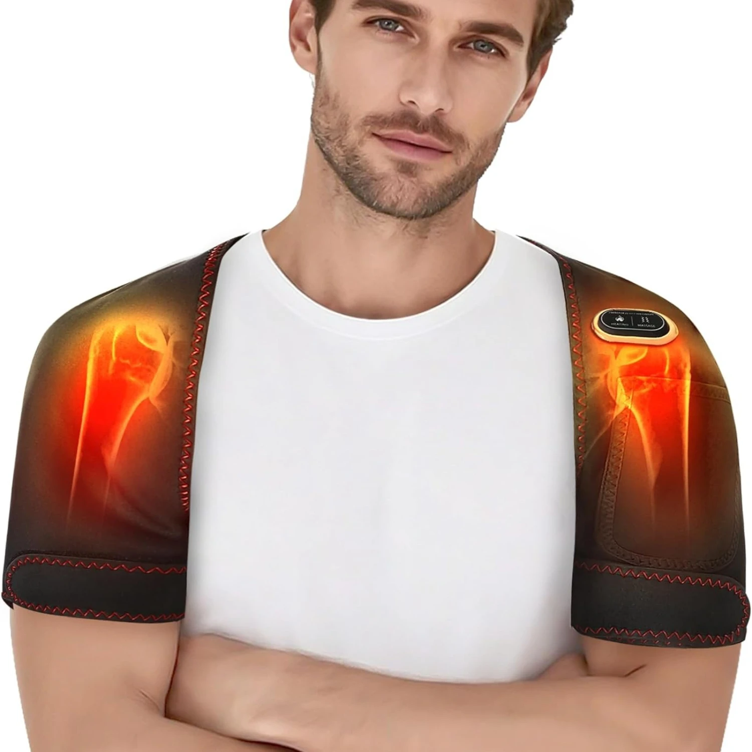 Electric Heating Pad for Men and Women Shoulder Protector Support Brace Relief Muscle Relaxation