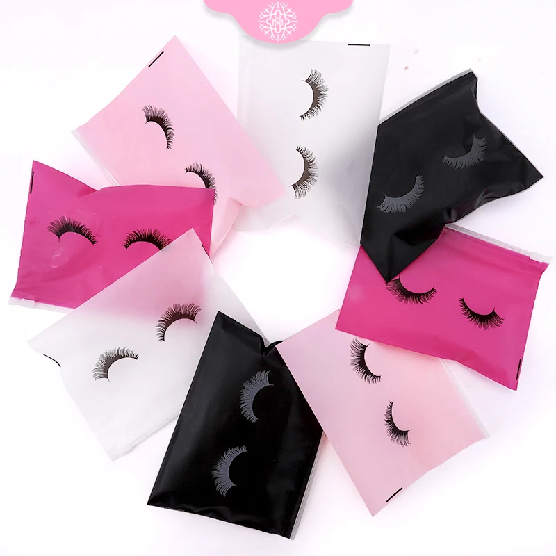 20 Pcs Eyelash Aftercare Bags Reusable EVA Makeup Bag Toilet Travel Plastic Storage Makeup Pouch Cosmetic With Zipper Organizer