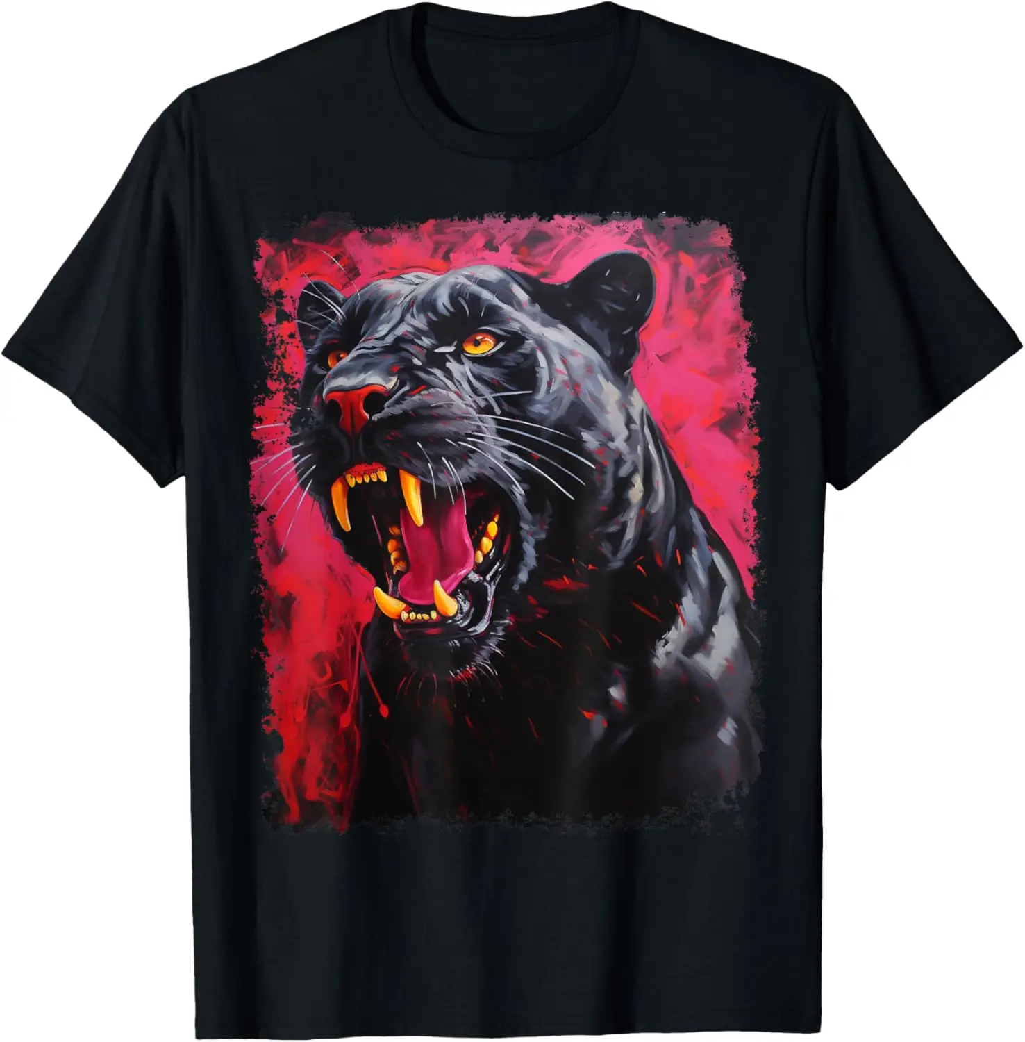 Red Panther Black T-Shirt