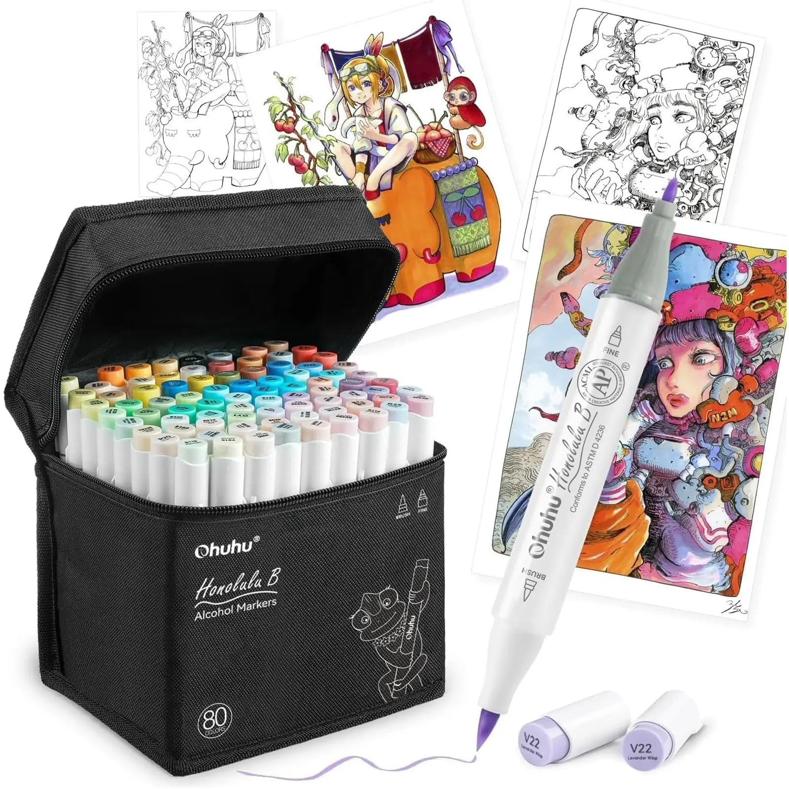 Illustration Brush 80 81 Professional Light Fine Traditional Japanese Pastel Marker Blender Pen B Series Markers Type