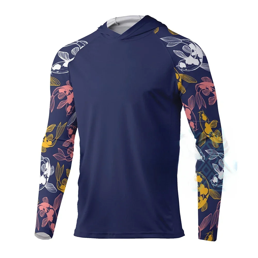 

Fishing Hooded Shirts Men Performance Clothing Long Sleeve Uv Protection Fishing Tops Outdoor Breathable Angling Jersey