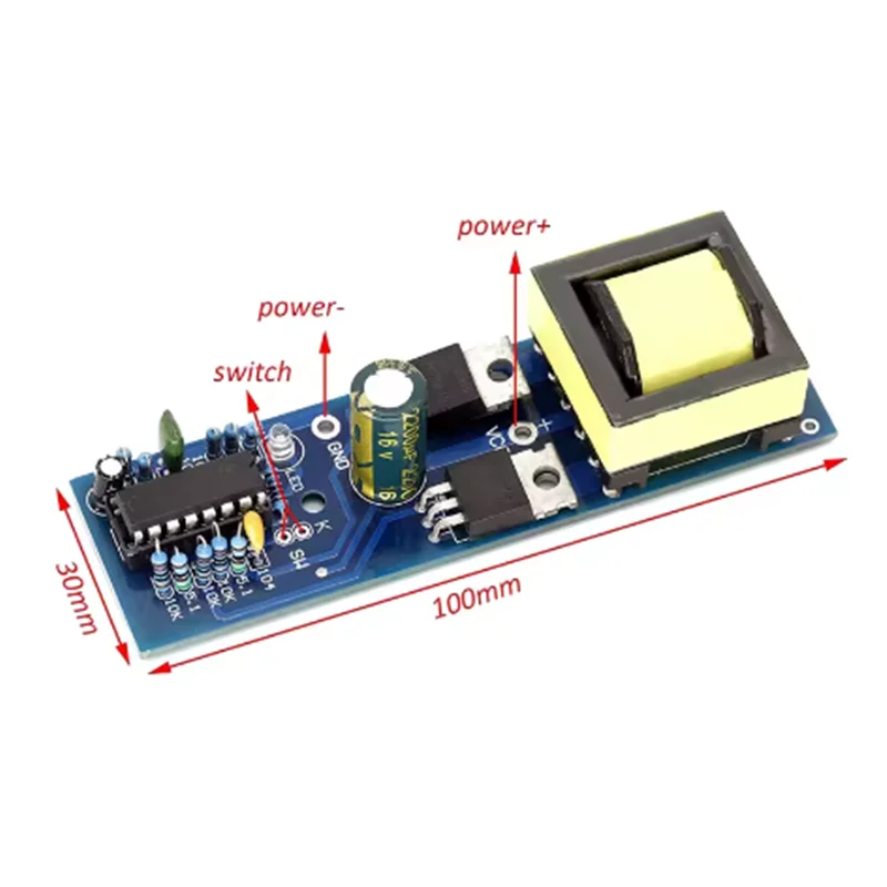 Strip inverter 50-150W single silicon machine front-end boost module DC12V to AC220V dual 110V