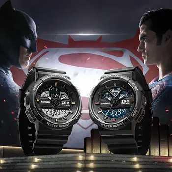 全新野獸王國蝙蝠俠超人電影週邊卡通手錶 中小學生電子手錶 男孩運動手錶 10 最佳銷售 超人手錶 - №1