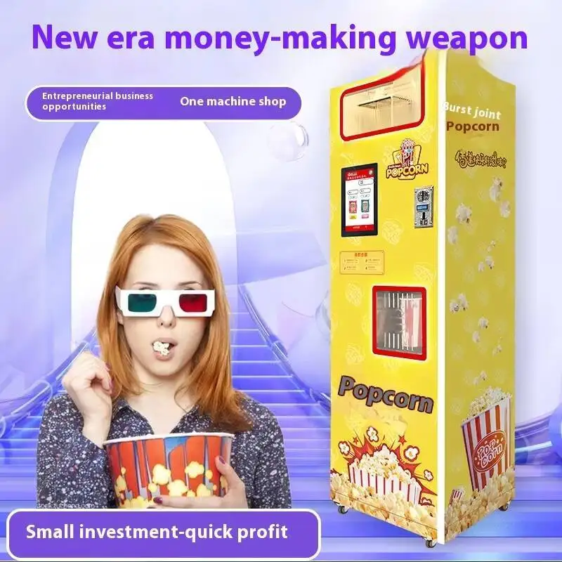 Fully Automatic Popcorn Machine, Commercial Unmanned Popcorn Vending Machine Manufacturer