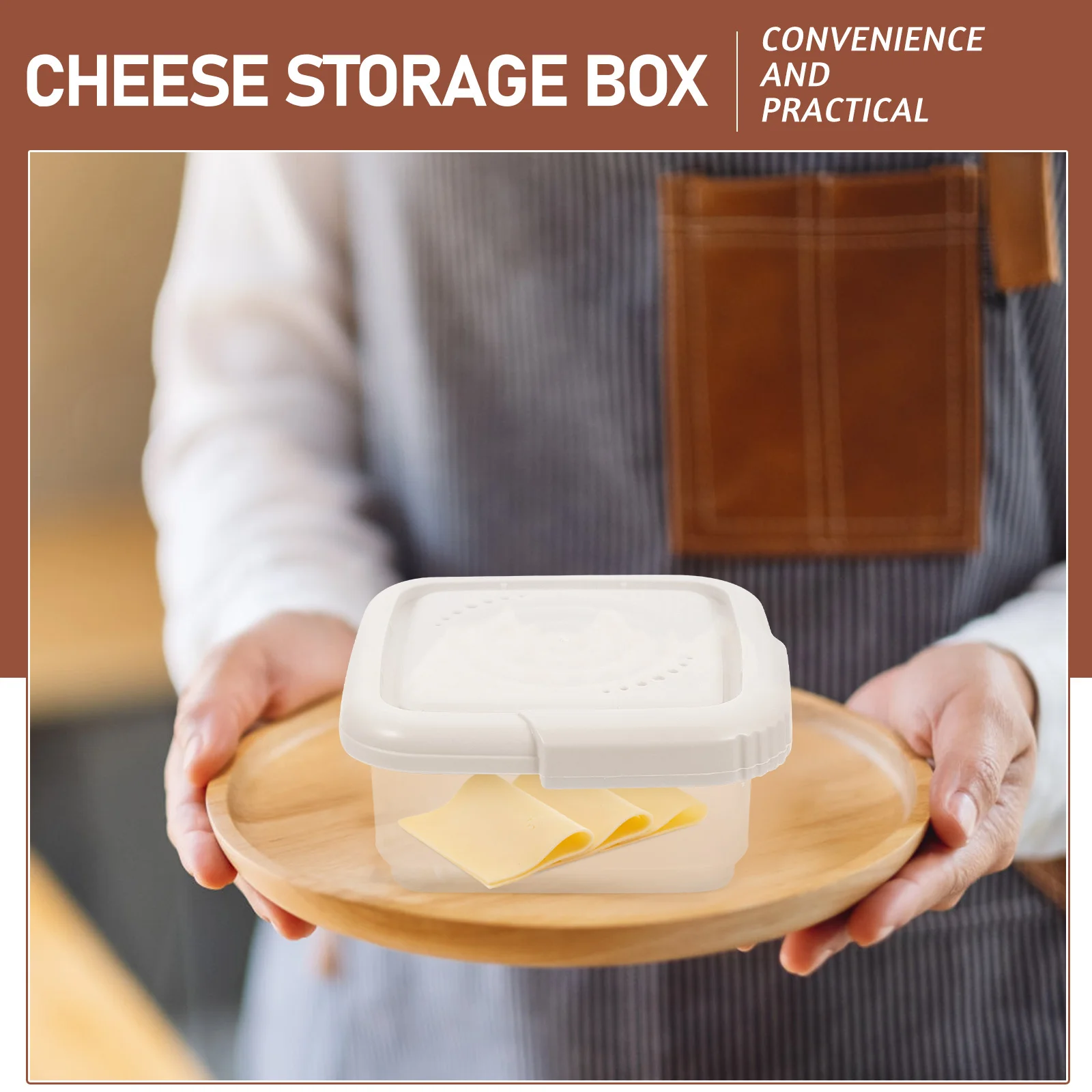 

Cheese Slice Container Multi-Function Healthy PP Material Kitchen Storage Box Fresh Keeping Cheese Holder Butter Vegetable Box