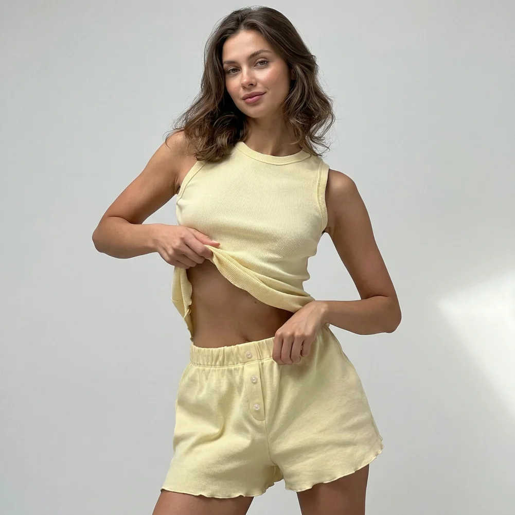 

Женский пижамный комплект из двух предметов: мягкий и комфортный домашний костюм для сна, отдыха, вечеринок и офиса