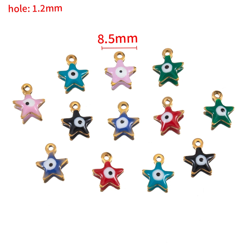 20 Stück Edelstahl Kleine Seestern Charms Fisch Anhänger Emaille DIY Schmuckherstellung Zubehör Erkenntnisse Ozean Halskette Ohrringe – Detail 20