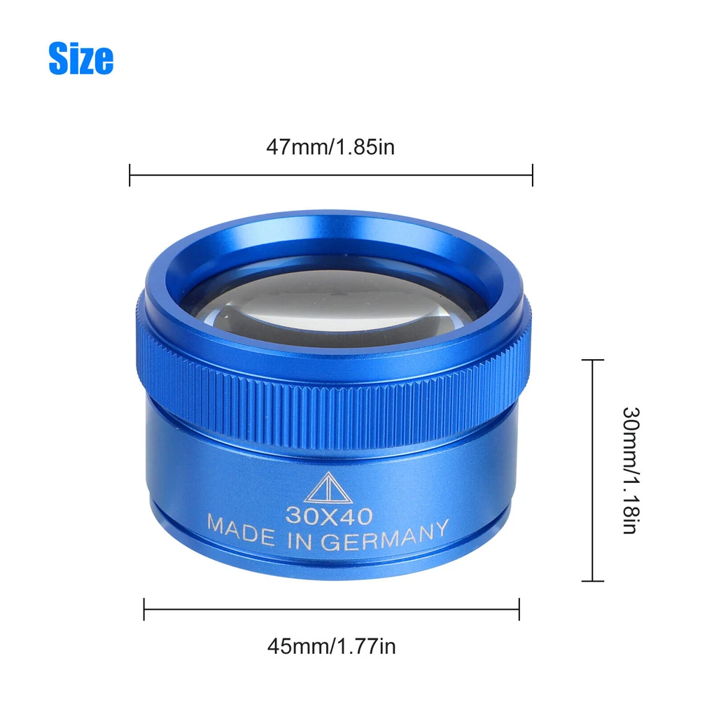 Imagem -06 - Lupa para Reparo de Jóias Eye Glass Magnifier Loop Pocket Magnifier 40x30
