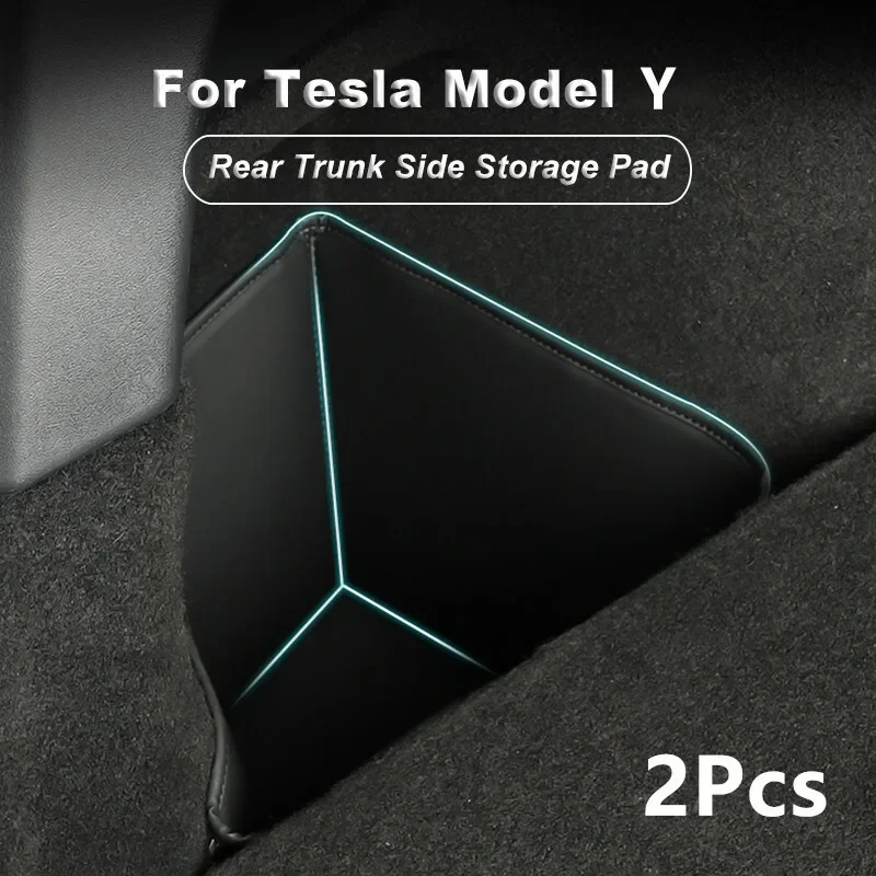 2X Trunk SIde Leather Storage Box Cargo Organizer Accessories For Tesla Model Y