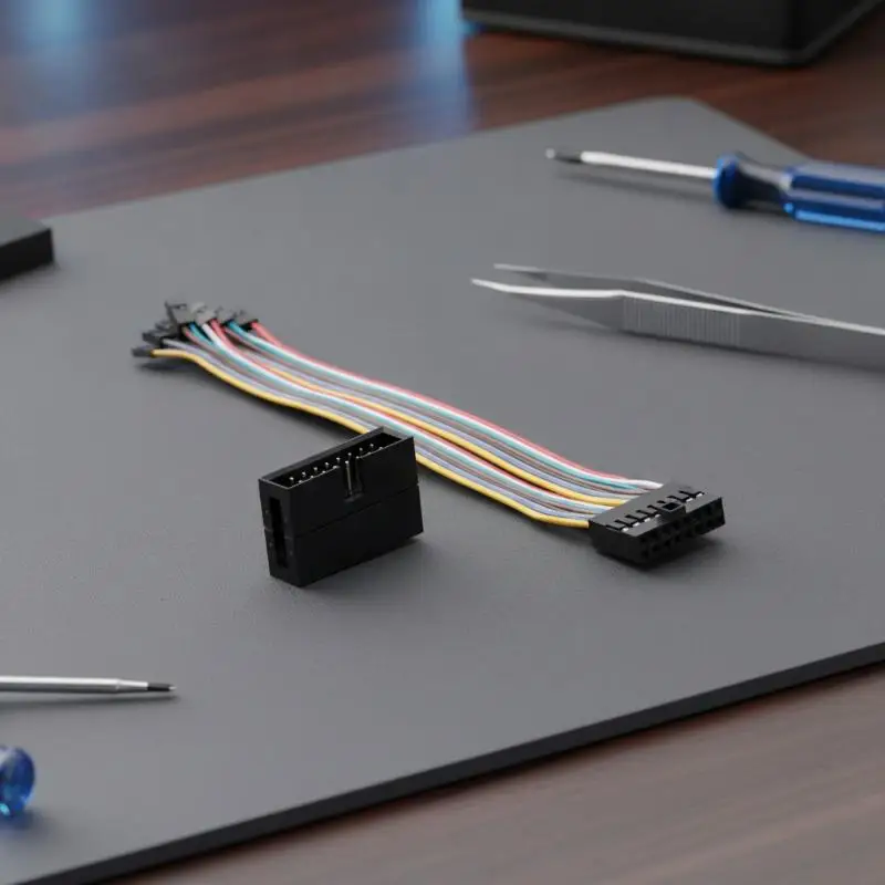 Front Panel Connector Adapter Cable Multi‑Functional Extension Cord for Server PC Case Switch Wiring