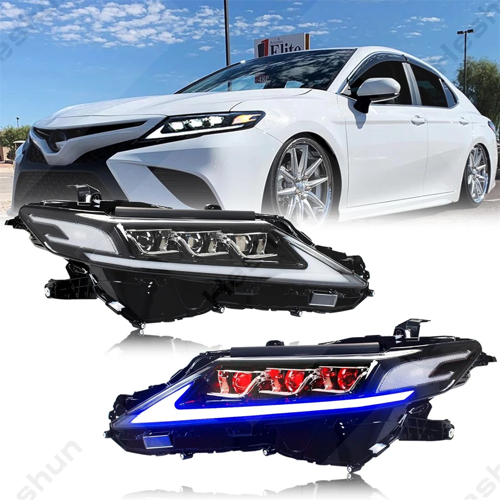 

LED Headlights For 2018 2019-2023 Toyota Camry 8th Gen LE/SE/XLE/XSE/TRD Headlight Assembly DRL Front Lamp High Beam Headlamp