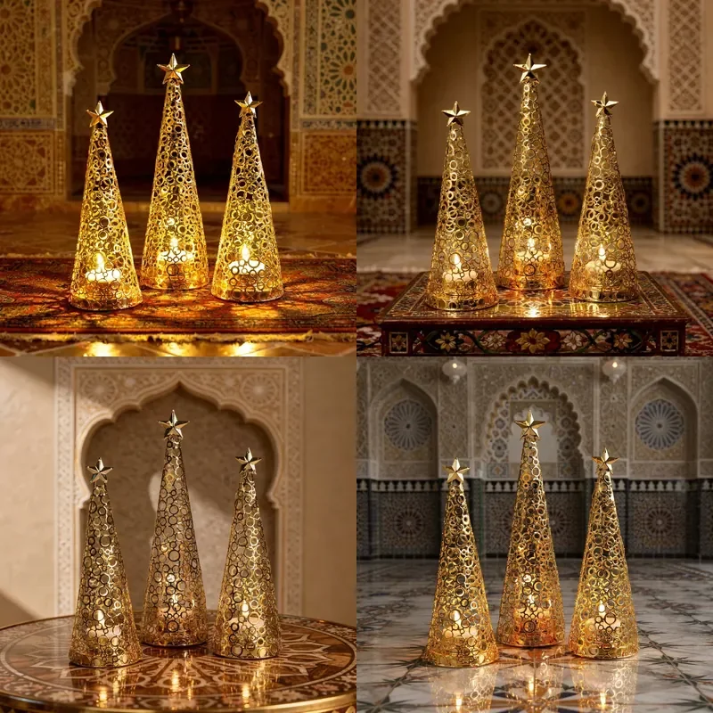 for  Mermei Plastic Middle East Moroccan Style Lantern with Beads Retro Oriental Festival Candlestick Lamp