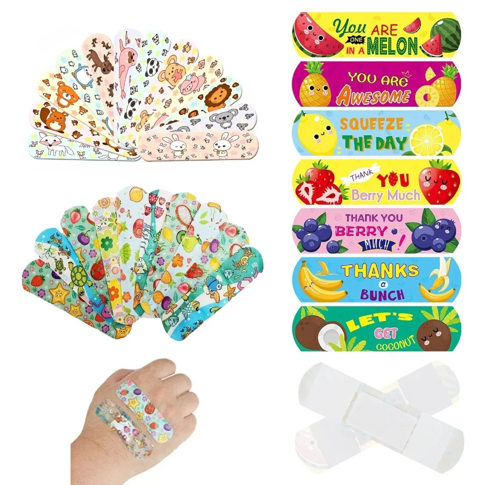 

30/50/100pcs Cartoon Animal Pattern Waterproof Hemostasis Kids Band Aid Stickers Adhesive Bandage Wound Strips Plasters for Kids