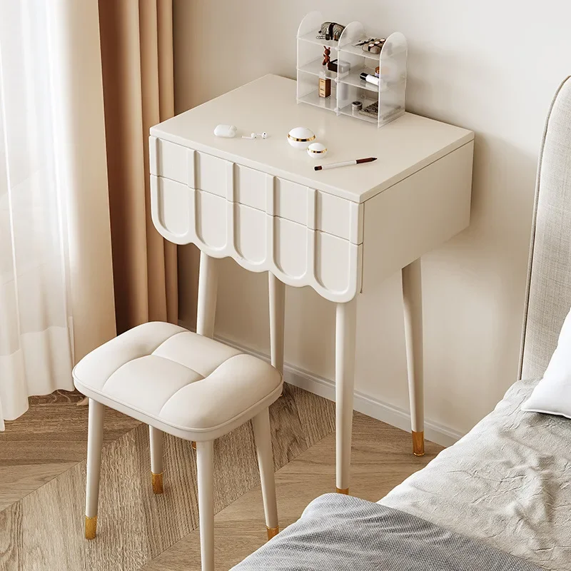 Cream Wind Flip Dresser Small Bedroom Modern Simple Multifunctional Storage Cabinet Makeup Table Rental House Spot
