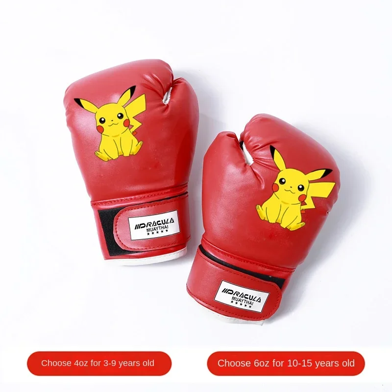 6oz 10oz Pokemon Pikachu rękawice bokserskie dla dzieci Anime profesjonalna panda walka z Muay Thai rękawice rękawice treningowe prezent