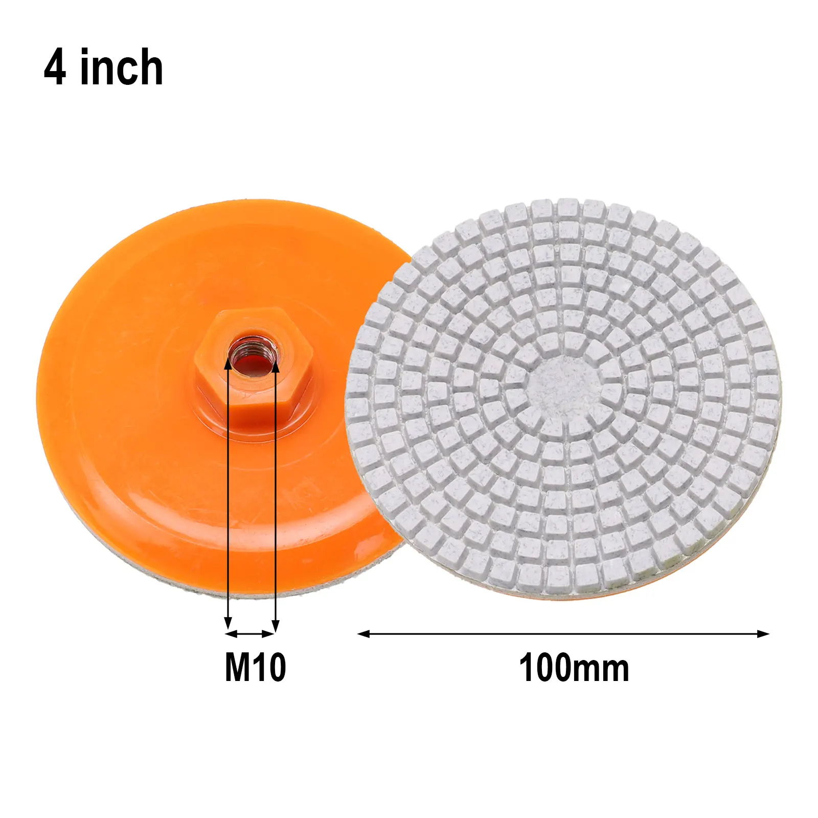 1 Pc 100mm /4 Inch Polishing Pad Wet Dry Buff Disc Abrasive For Granite Stone Concrete Marble Polishing Use Grinding Discs
