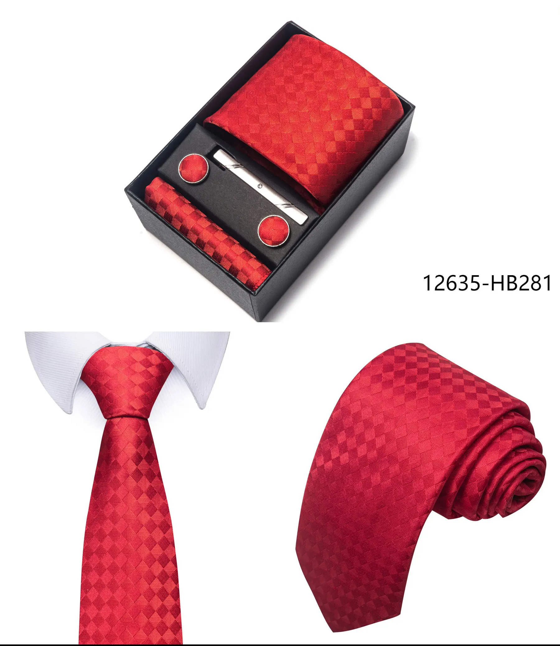 High Grade Holiday Gift Box Brand 8 cm Blue Paisley Tie Handkerchief Cufflink Set Men Necktie Clothing Accessories Birthday Gift