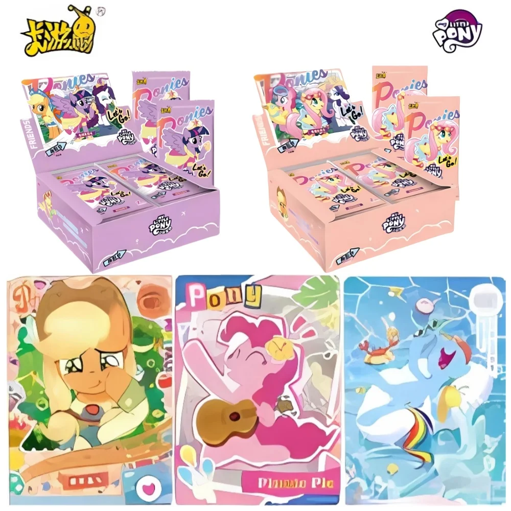 KAYOU Genuine My Little Pony Card Fun Shadow Bag Set Collection Card Original Box Anime Peripheral Toys Flash Card Holiday Gift