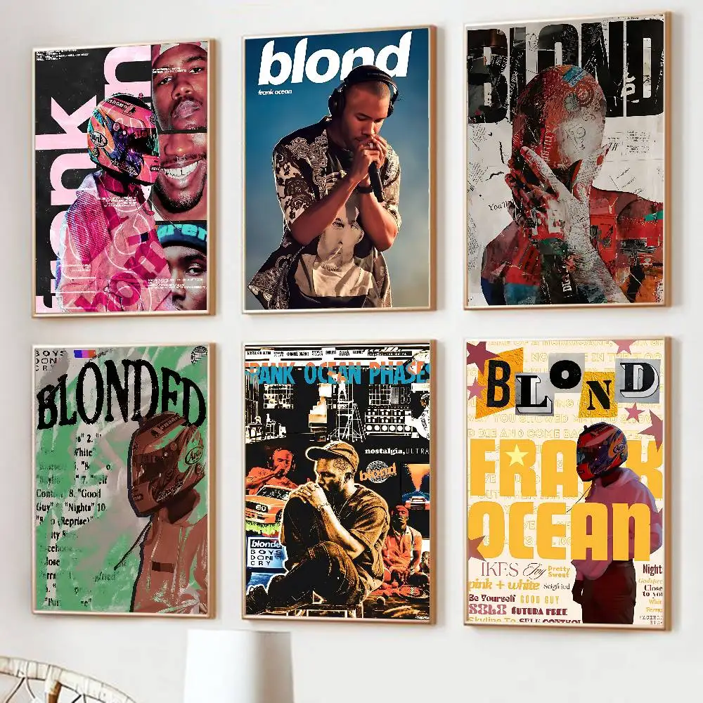 F-Frank Oceans Blonde Poster Canvas Painting For Living Room Home Decor Wall Art Sticker For Bar Living Vintage Decor Print Gift
