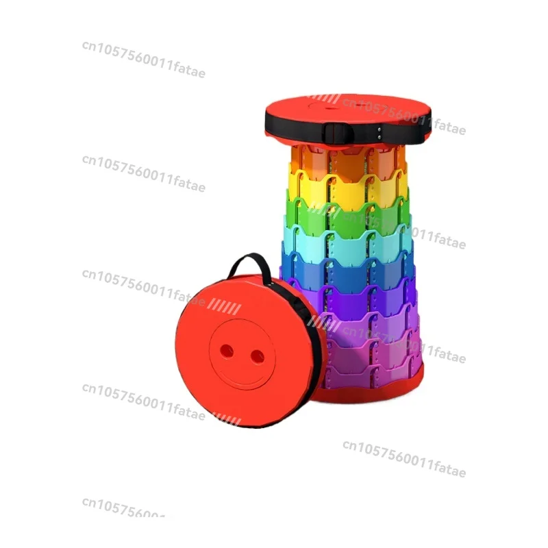 Rainbow telescopic stool folding stool outdoor folding chair going out travel portable ultra-light bench