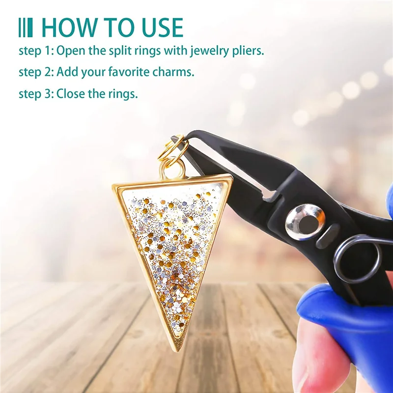 ABQR 690 pièces bricolage pince à anneau fendu Double fermé anneaux de saut artisanat boucles de saut ouvreur pour bijoux colliers et Bracelets